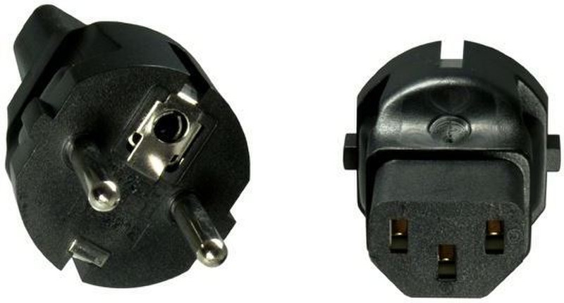 Microconnect PESC13AD Type F (Schuko) C13 Black power plug adapter