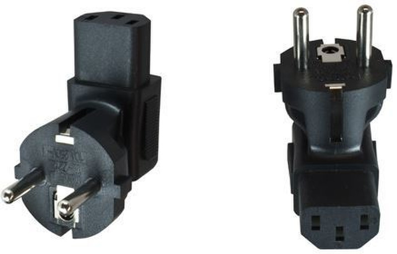 Microconnect PESC13ADA Type F (Schuko) C13 Black power plug adapter
