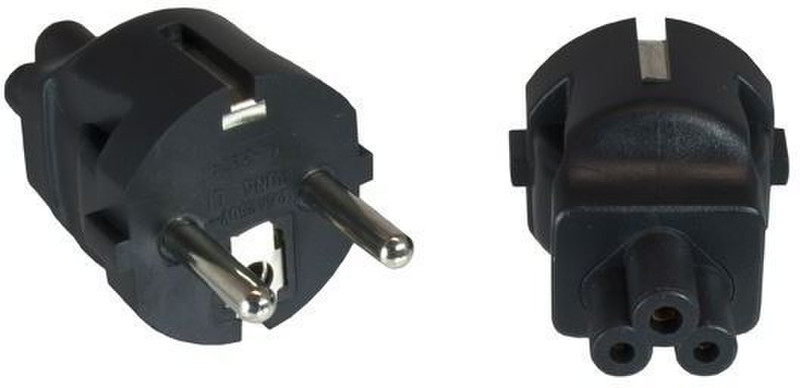 Microconnect PECEEC5AD Type F (Schuko) Black power plug adapter