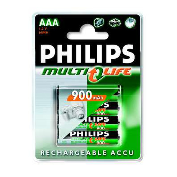 Philips R03R90P4 - Multilife rechargeable battery Nickel-Metal Hydride (NiMH) 900mAh 1.2V rechargeable battery