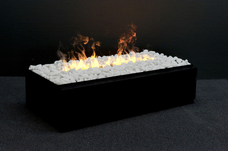 Faber Cassette L + Pebbles Indoor Pebbles insert fireplace Black