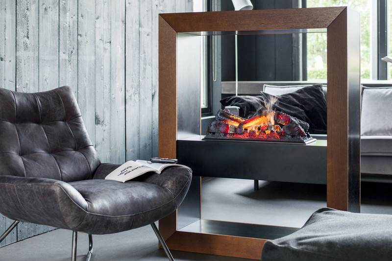 Faber Boxx Indoor Freestanding fireplace Electric Black,Walnut