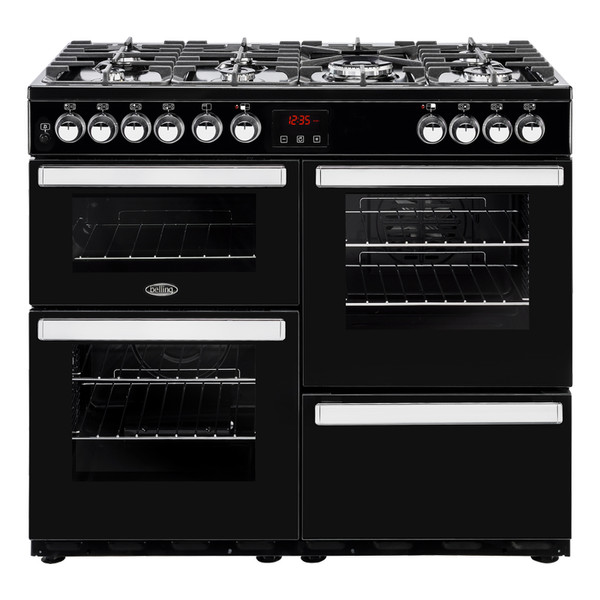 Belling Cookcentre 100 DFT Range cooker Gas hob Black