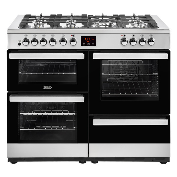 Belling Cookcentre 110 DFT Range cooker Gas hob Schwarz, Edelstahl