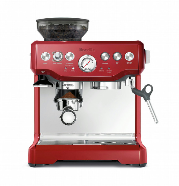 Breville BES870CRN.ANZ Espressomaschine Rot, Edelstahl Kaffeemaschine
