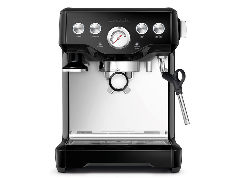 Breville BES840BKS.ANZ Espresso machine 1.8л Черный, Нержавеющая сталь кофеварка