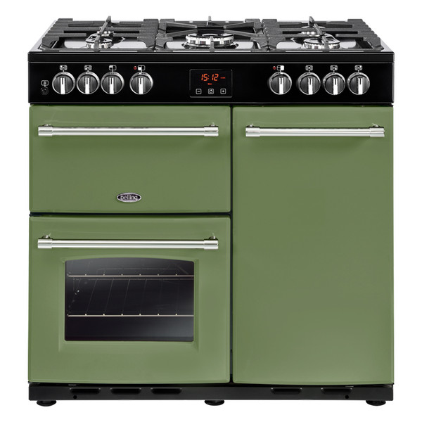 Belling Farmhouse 90 DFT Range cooker Gas hob Green