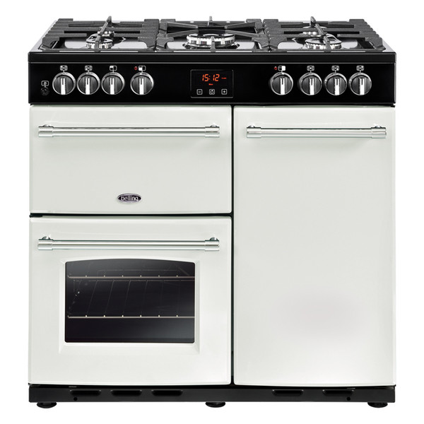 Belling Farmhouse 90 DFT Range cooker Gas hob White