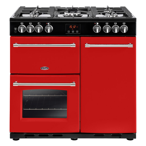 Belling Farmhouse 90 DFT Range cooker Gas hob Red