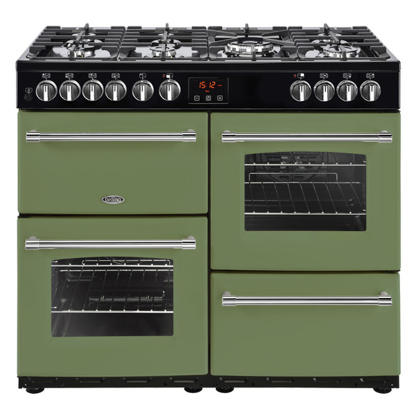 Belling Farmhouse 100DFT Range cooker Gas hob Green