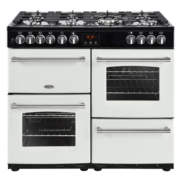 Belling Farmhouse 100DFT Range cooker Gas hob White