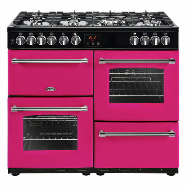 Belling Farmhouse 100DFT Range cooker Gas hob Pink