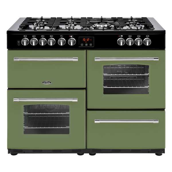 Belling Farmhouse 110 DFT Range cooker Gas hob Green