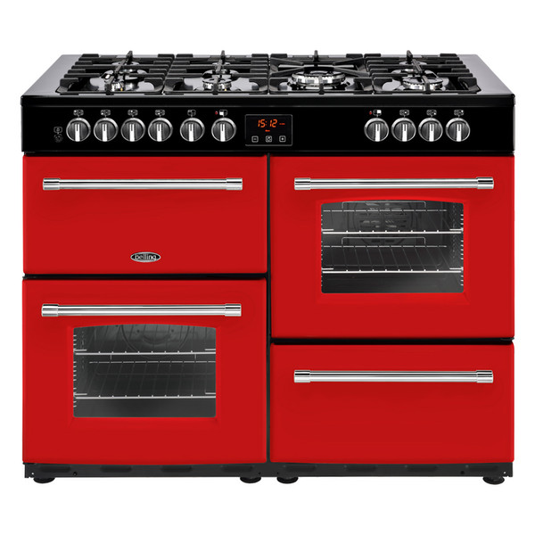 Belling Farmhouse 110 DFT Range cooker Gas hob Red