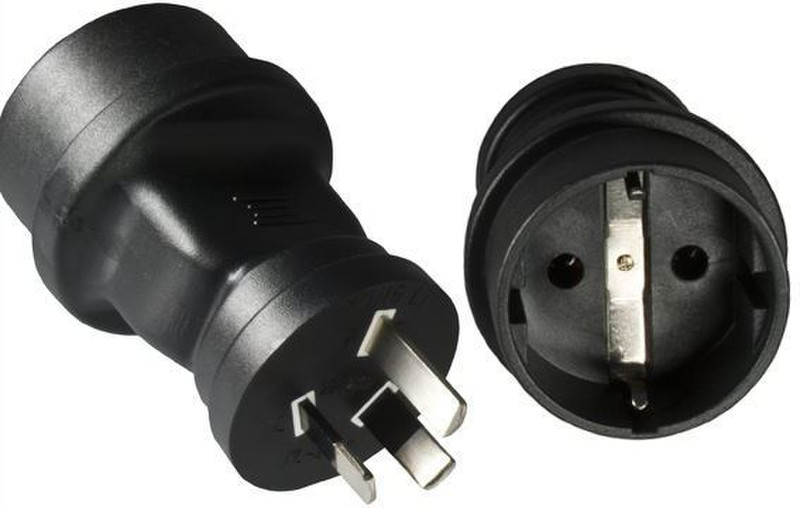 Microconnect PEAUS3PSCH Type F (Schuko) Black power plug adapter