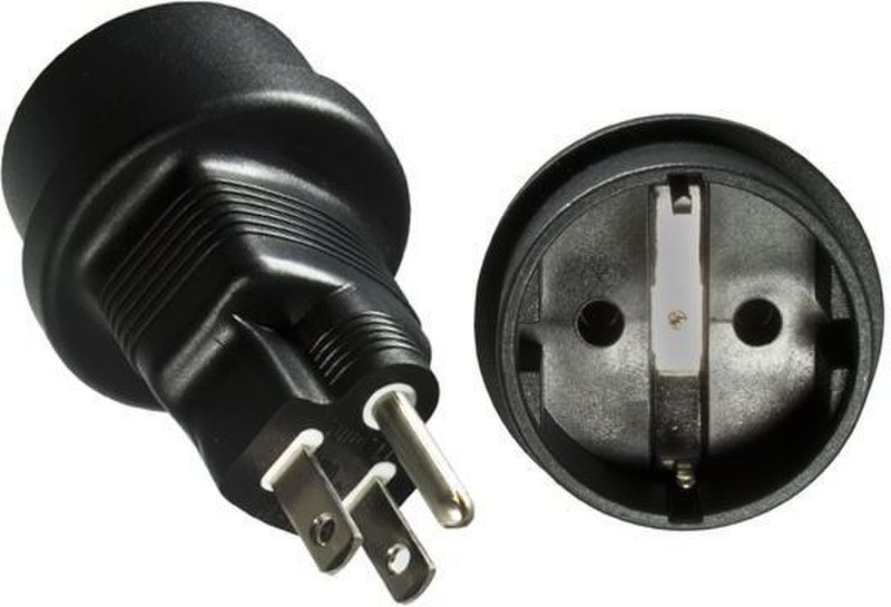 Microconnect PEUSC7FAD NEMA 5-15P Type F (Schuko) Black power plug adapter