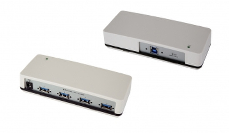 EXSYS EX-1182VIS USB 3.0 (3.1 Gen 1) Type-B 5000Мбит/с Белый хаб-разветвитель