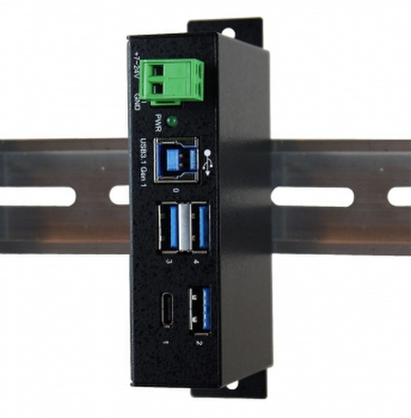 EXSYS EX-1194HMS USB 3.0 (3.1 Gen 1) Type-B 5000Mbit/s Black interface hub