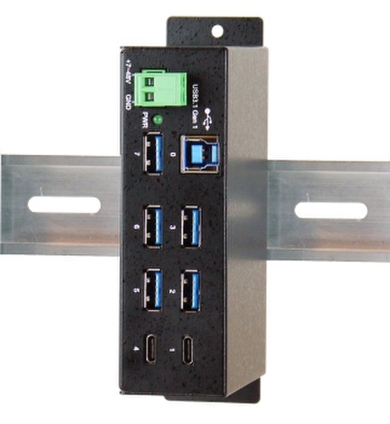 EXSYS EX-1197HMS USB 3.0 (3.1 Gen 1) Type-B 5000Mbit/s Black interface hub