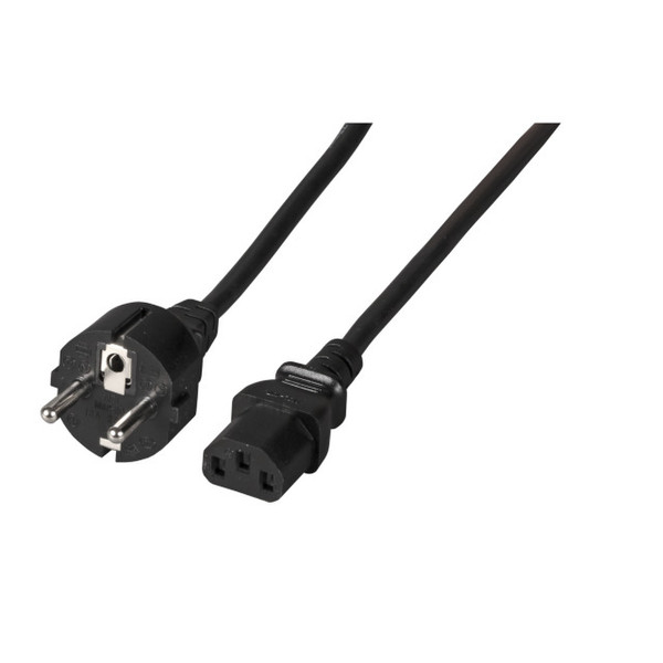 EFB Elektronik EK508SW.2 2m CEE7/7 Schuko C13 coupler Black power cable