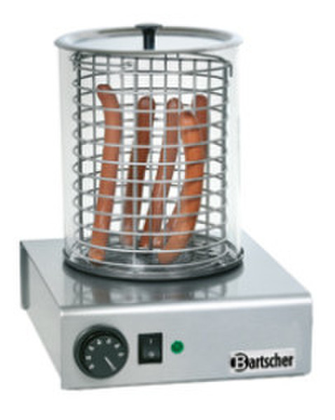 Bartscher A120401 Hot dog steamer 1000W Stainless steel hotdog maker