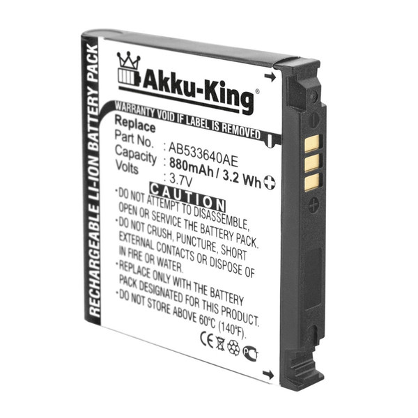 Akku-King 20103816 Lithium-Ion 880mAh 3.7V Wiederaufladbare Batterie