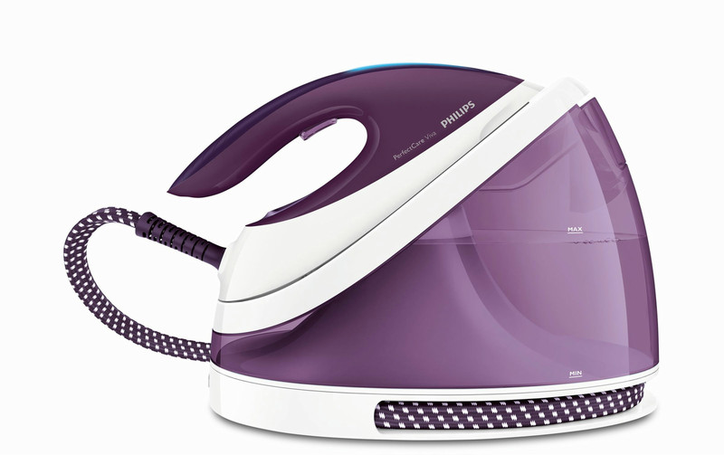 Philips PerfectCare Viva GC7051/30 2400W 2L SteamGlide Plus soleplate Purple,White steam ironing station
