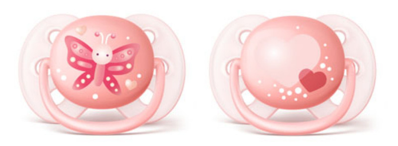 Philips AVENT SCF223/20 Ultra soft pacifier Orthodontic Pink baby pacifier