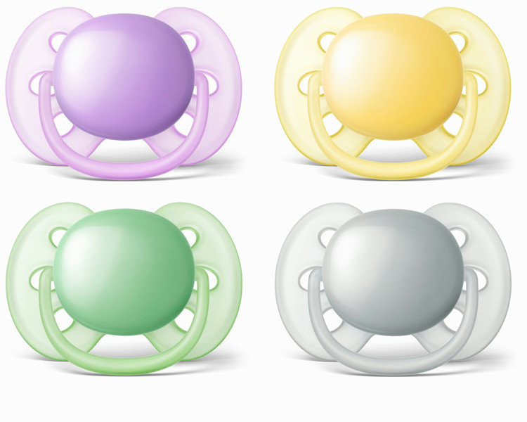 Philips AVENT SCF210/23 Ultra soft pacifier Orthodontic Multicolour baby pacifier