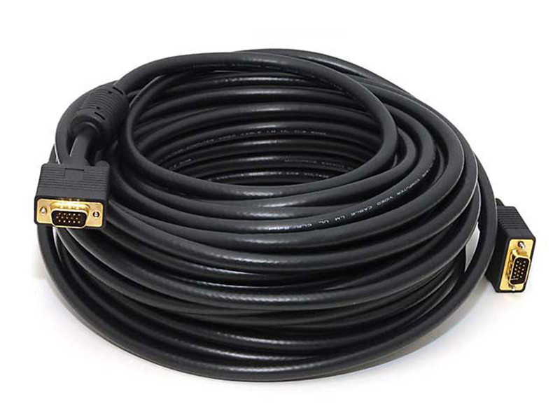 Monoprice VGA/VGA, M/M, 22.86 m 22.86м VGA (D-Sub) VGA (D-Sub) Черный VGA кабель