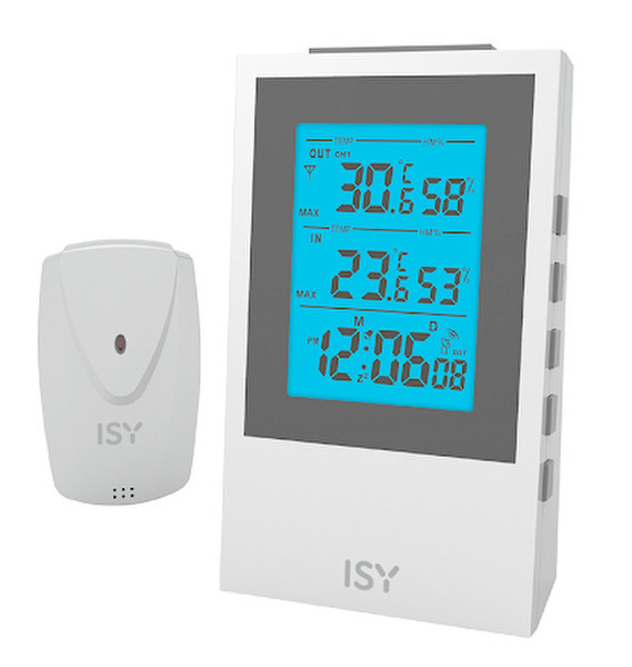 ISY IWS 3501 Indoor/outdoor Electronic environment thermometer Silver
