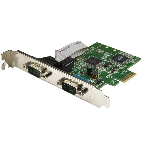 StarTech.com 2-Port PCI Express Serial Card with 16C1050 UART - RS232 interface cards/adapter