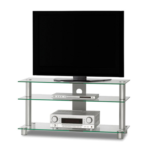 Just-Racks TV1053-KG Portable Metallic,Transparent flat panel floorstand