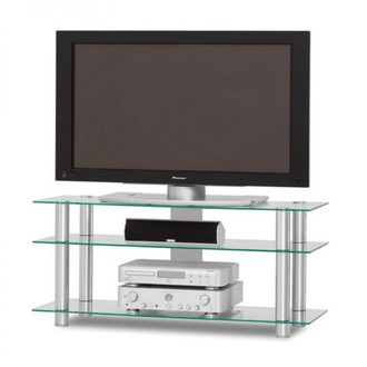Just-Racks TV1203-AL-KG Portable Aluminium,Transparent