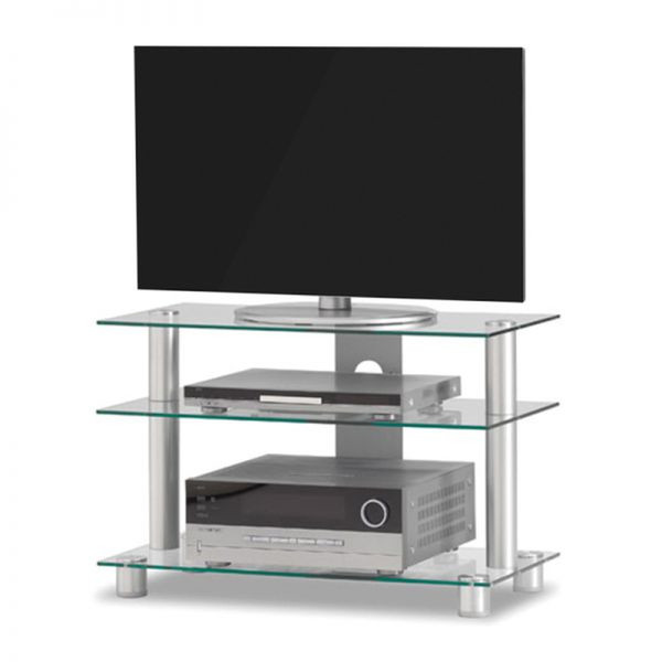 Just-Racks TV8553-KG Portable Metallic,Transparent flat panel floorstand