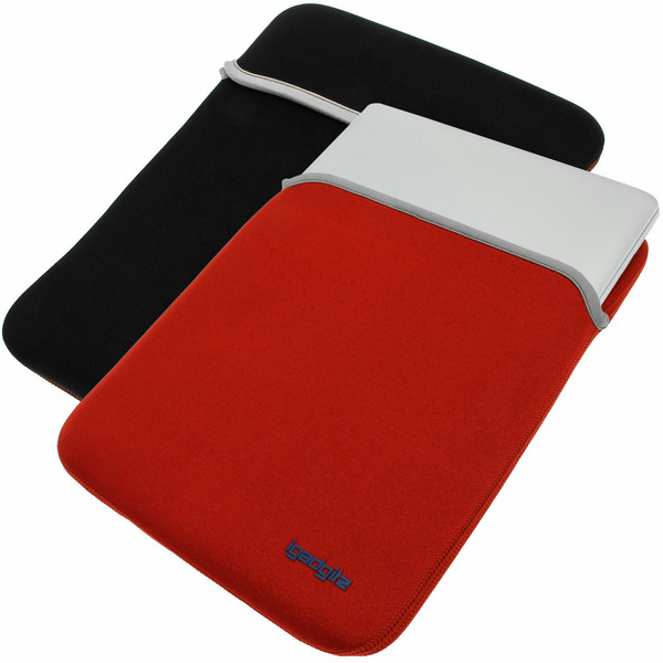 iGadgitz U0161 13.3Zoll Sleeve case Schwarz, Rot Notebooktasche