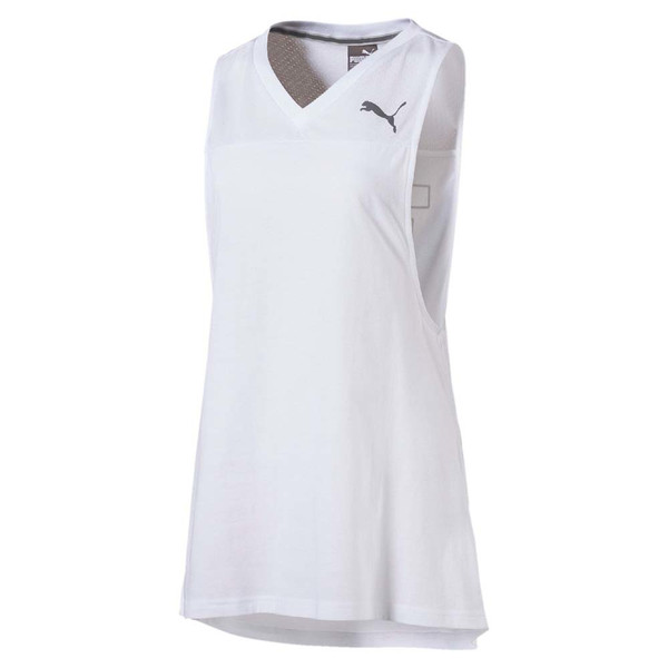 PUMA SWAGGER Tank W Tank top XXL Sleeveless V-neck Cotton White