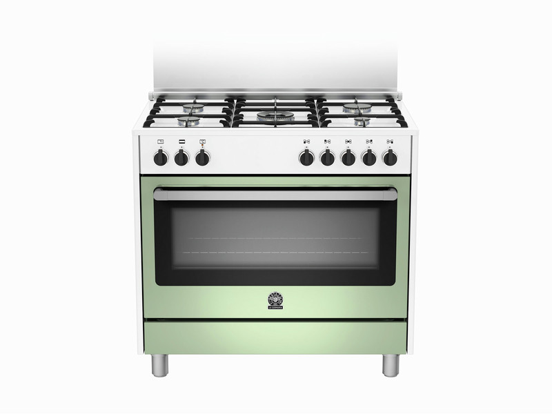 Bertazzoni La Germania RIS9 5C 61 C WV Freistehend Gas hob A Grün, Edelstahl Küchenherd