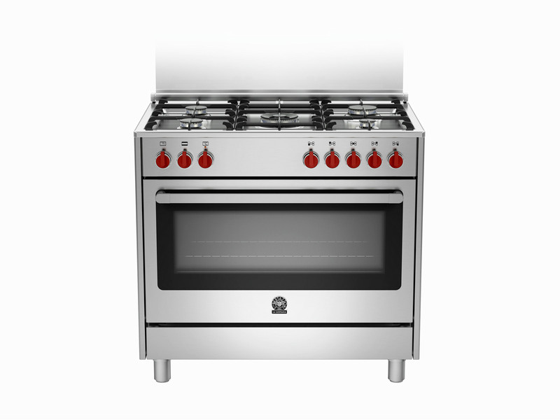 Bertazzoni La Germania RIS9 5C 61 C X Freistehend Gas hob A Edelstahl Küchenherd