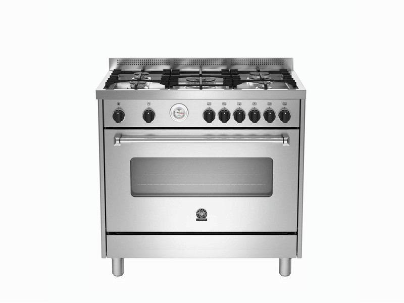 Bertazzoni La Germania AMS9 5C 71 B X Freestanding Gas hob A+ Stainless steel cooker