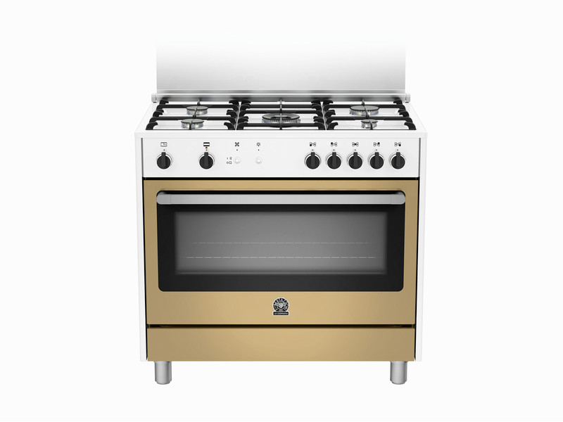 Bertazzoni La Germania RIS9 5C 71 C WL Отдельностоящий Gas hob A+ Бежевый, Нержавеющая сталь кухонная плита