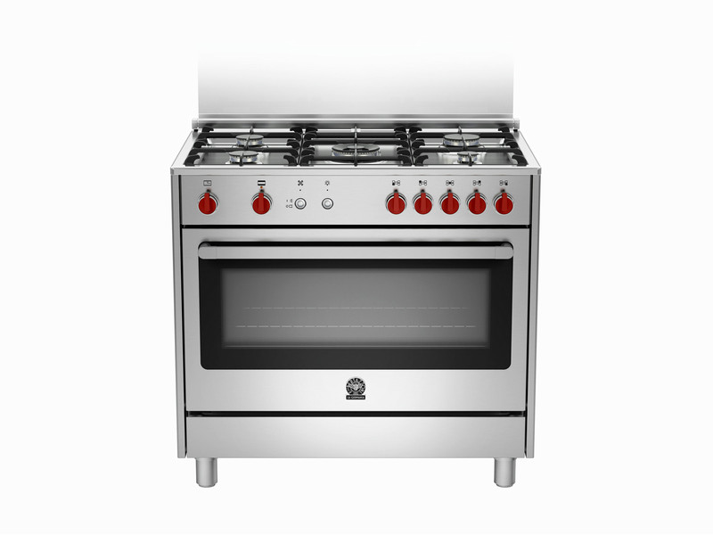 Bertazzoni La Germania RIS9 5C 71 C X Freistehend Gas hob A+ Edelstahl Küchenherd