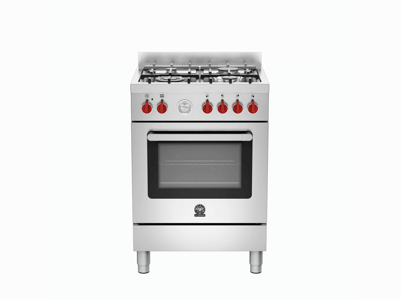 Bertazzoni La Germania RI6 4C 61 B X Freistehend Gas hob A Edelstahl Küchenherd