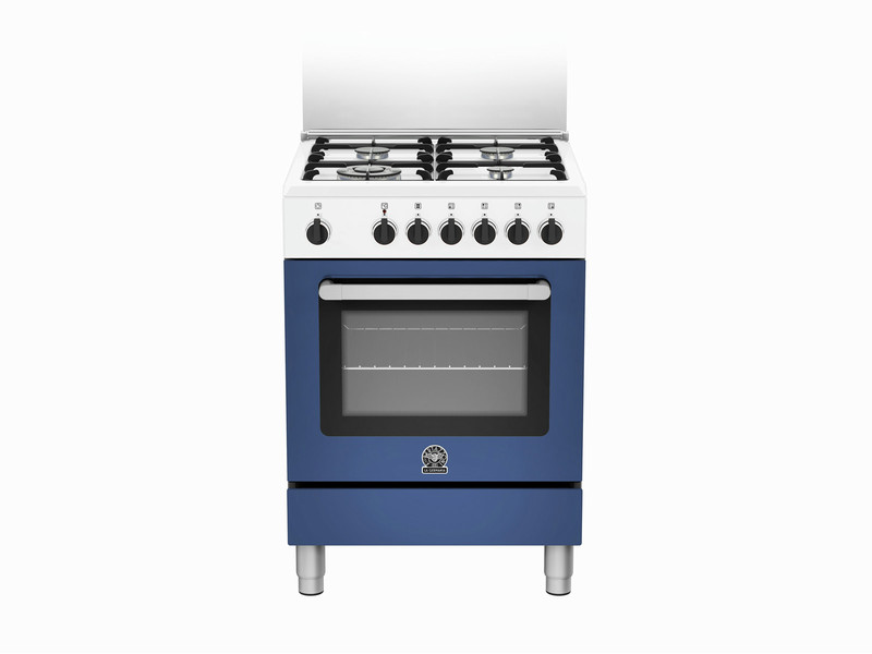 Bertazzoni La Germania RI6 4C 61 C WB Freestanding Gas hob A Blue,Stainless steel cooker