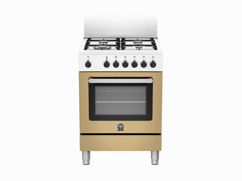 Bertazzoni La Germania RI6 4C 61 C WL Отдельностоящий Gas hob A Бежевый, Нержавеющая сталь кухонная плита