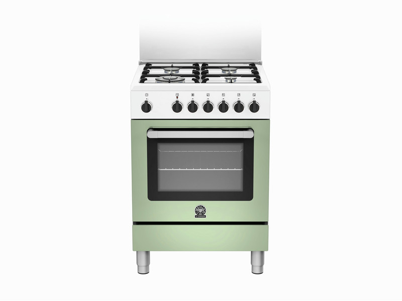 Bertazzoni La Germania RI6 4C 61 C WV Отдельностоящий Gas hob A Зеленый, Нержавеющая сталь кухонная плита