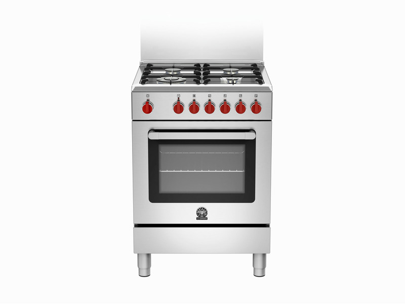 Bertazzoni La Germania RI6 4C 61 C X Freistehend Gas hob A Edelstahl Küchenherd