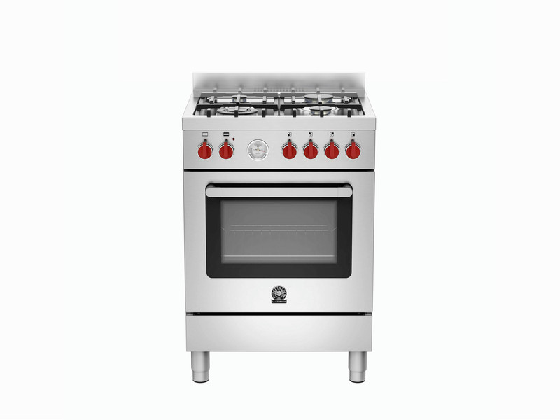 Bertazzoni La Germania RI6 4C 71 B X Freistehend Gas hob A Edelstahl Küchenherd