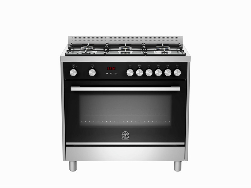 Bertazzoni La Germania TUS9 6C 61 B X Отдельностоящий Gas hob A Черный, Нержавеющая сталь кухонная плита