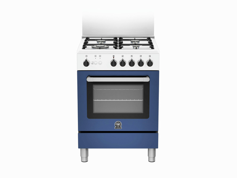 Bertazzoni La Germania RI6 4C 71 C WB Freestanding Gas hob A+ Blue,Stainless steel cooker